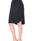 Zenana Self Tie Tulip Hem Skirt with Pockets - My Pampered Life Seattle