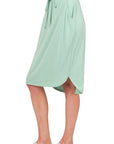 Zenana Self Tie Tulip Hem Skirt with Pockets - My Pampered Life Seattle