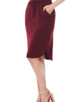 Zenana Self Tie Tulip Hem Skirt in Mocha - My Pampered Life Seattle