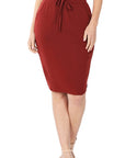 Zenana Self Tie Tulip Hem Skirt with Pockets - Online Only