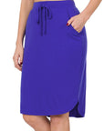 Zenana Self Tie Tulip Hem Skirt with Pockets - Online Only