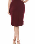 Zenana Self Tie Tulip Hem Skirt in Mocha - Online Only