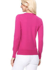 Crew Neck Long Sleeve Light Basic Casual Knit Top