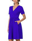 Zenana Brushed Butter Soft Surplice Dress - Online Only