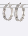40 MM Rhinestone Iconic Hoop Earrings