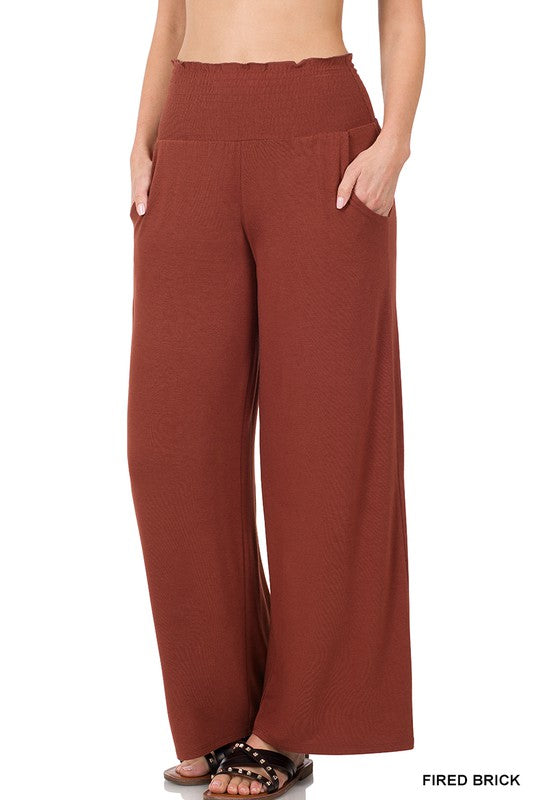 Zenana Smocked Waistband Lounge Pant