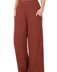 Zenana Smocked Waistband Lounge Pant - Online Only