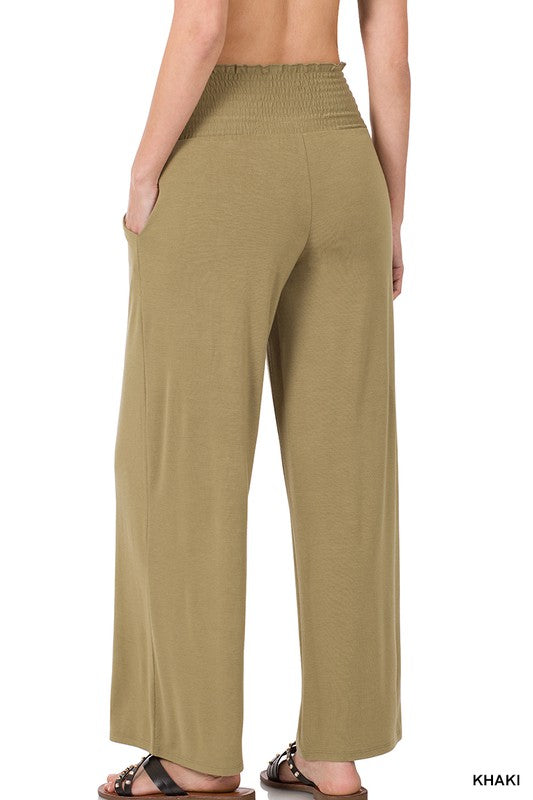 Zenana Smocked Waistband Lounge Pant