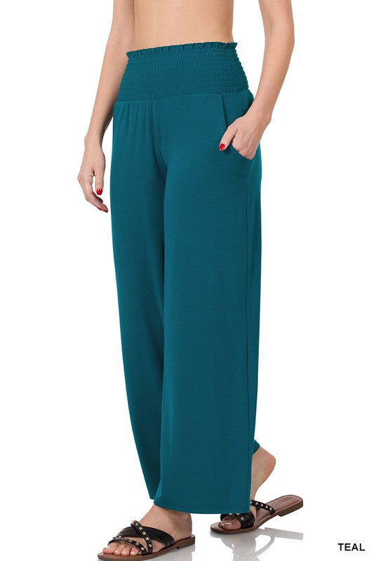 Zenana Smocked Waistband Lounge Pant