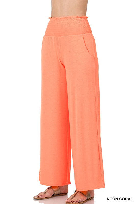 Zenana Smocked Waistband Lounge Pant