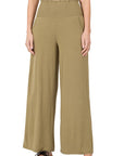 Zenana Smocked Waistband Lounge Pant - Online Only