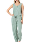 Zenana Sleeveless Jogger Jumpsuit - My Pampered Life Seattle