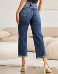 RFM Full Size Tummy Control High Waist Raw Hem Jeans