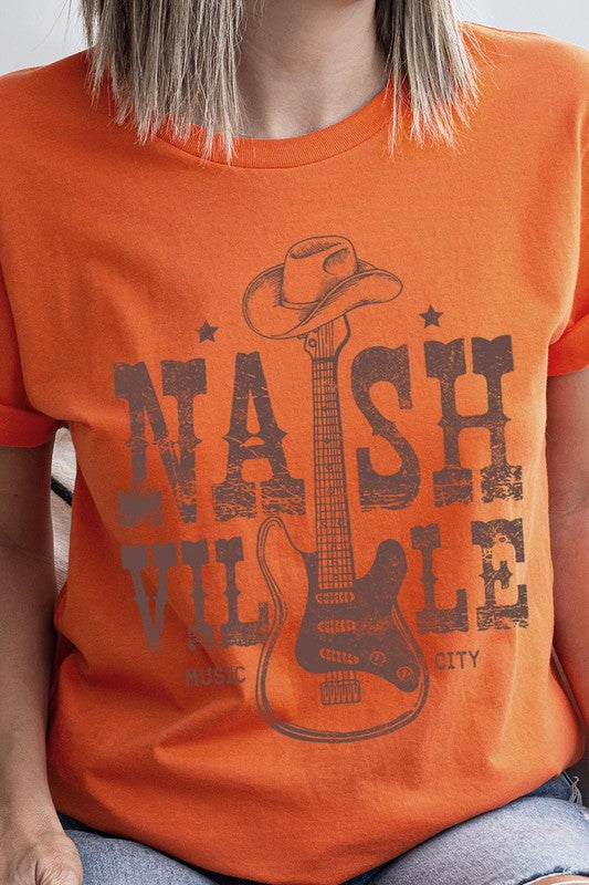 PLUS Nashville Western Cowboy Guitar Graphic T Shirts