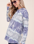 e Luna Terry Tie Dye Long Hoodie PLUS Top