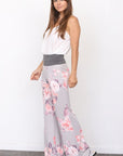 PLUS Vintage Floral Wide Leg Pants