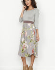 Floral Band Midi Dress