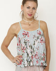 Floral spaghetti Strap Tank Top