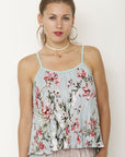 Floral spaghetti Strap Tank Top