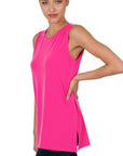 Zenana Sleeveless Top with Side Slit - Online Only