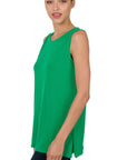 Zenana Sleeveless Top with Side Slit - Online Only