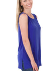 Zenana Sleeveless Top with Side Slit - My Pampered Life Seattle