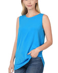 Zenana Sleeveless Top with Side Slit - My Pampered Life Seattle