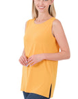 Zenana Sleeveless Top with Side Slit - My Pampered Life Seattle