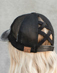 C.C Multi Level Crisscross Pony Cap