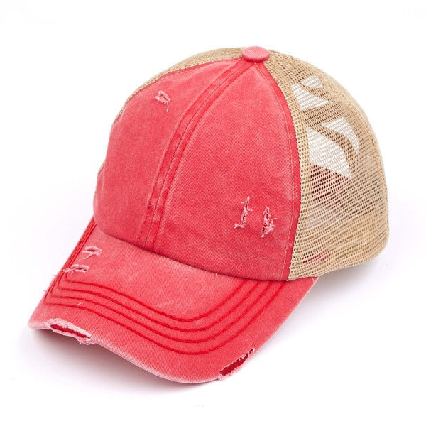 C.C Multi Level Crisscross Pony Cap