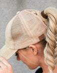 C.C Multi Level Crisscross Pony Cap