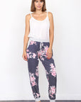 Plus Floral Drawstring Jogger