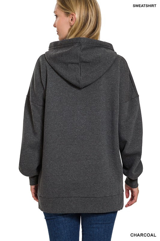 Zenana Oversized Longline Hoodie