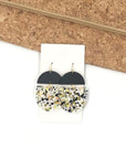 Gold and Black Glitter Acrylic and Wood Deco Drops