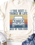 Jeep Life Messy Hair Graphic Tee