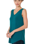 Zenana Luxe Rayon V-Neck Top - My Pampered Life Seattle