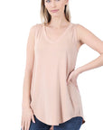 Zenana Luxe Rayon V-Neck Top - My Pampered Life Seattle