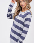 Plus Big Stripe Sweatshirt Top - Online Only - My Pampered Life Seattle