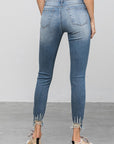 Denim Lab USA Distressed Raw Hem Skinny Jeans