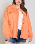 POL French Terry Oversized Shacket