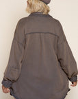 POL French Terry Oversized Shacket