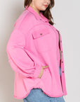 POL French Terry Oversized Shacket