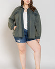 POL French Terry Oversized Shacket