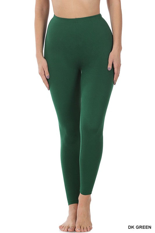 Buy online Dark Green Cotton Legging from Capris & Leggings for Women by  Mayloz E-commerce for ₹599 at 0% off | 2024 Limeroad.com