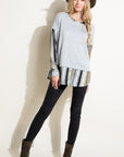 e Luna Plus Solid Multi Stripe Mixed Top