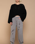 POL Twisted Crop Knit Sweater - Online Only