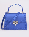 Tonal Studded Top Handle Swing Bag