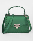 Tonal Studded Top Handle Swing Bag