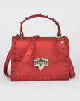 Tonal Studded Top Handle Swing Bag