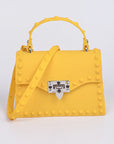 Tonal Studded Top Handle Swing Bag